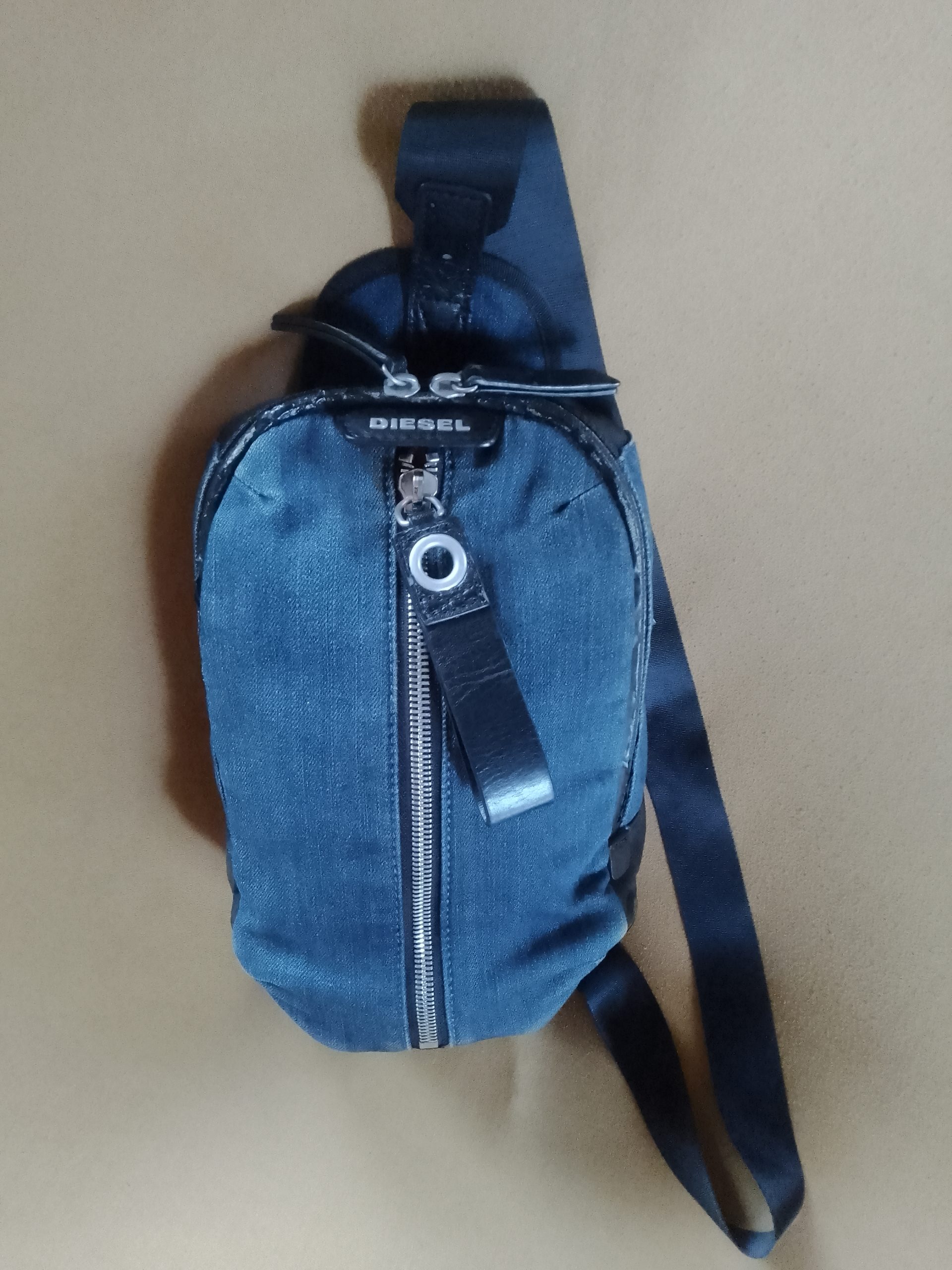 Vintage Diesel Blue Denim One-Shoulder Sling Bag